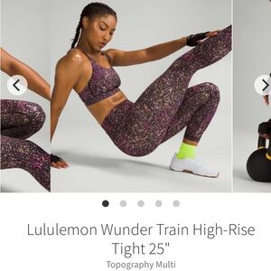 Lululemon Wunder Train Topography Multi Size 14